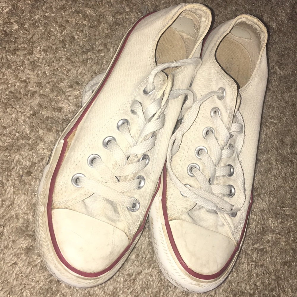 White low rise converse